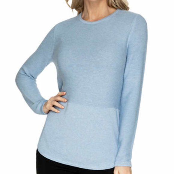 Advent Women's Plus Size XXL Blue Knit Long Sleeve Sweater NWT - Picture 1 of 5